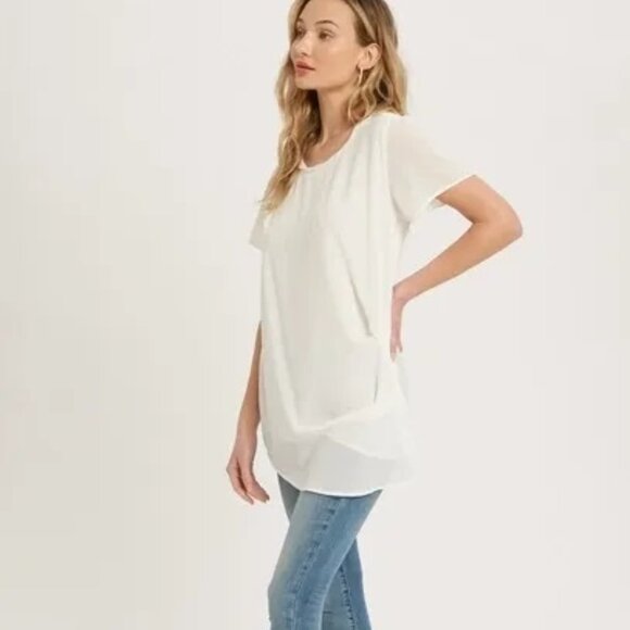 CLEAR OUT!!!! Asymmetric Modern Draped Top - Picture 3 of 12